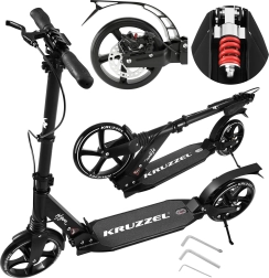 Trotinetă urbană pliabilă Kruzzel Hyperion cu roți de 200 mm, suspensie și frână pe disc