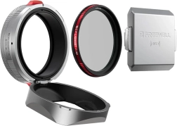 Parasolar Freewell pentru FUJI X100 cu CPL și Black Mist integrate (argintiu)