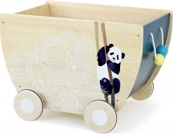 Cărucior din lemn Vilac Canopée cu roți de cauciuc