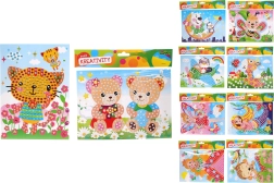 Pictură cu diamante cu pietricele 19 × 26,5 cm – mix de motive