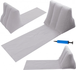 Saltea de plajă gonflabilă cu spătar și pernă – Gri