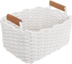Coș de depozitare din bumbac Orion SKANDI alb 30 × 23 × 20,5 cm