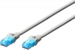 Cablu patch de rețea RJ45 U/UTP Cat 5e 10 m - gri