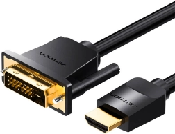 Cablu HDMI la DVI (24+1) 5 m Vention, 4K 60 Hz / 1080p 60 Hz, negru