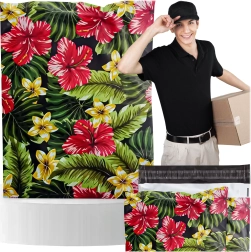 Plicuri poștale din folie cu motiv floral tropical 255 × 370 mm, 50 buc