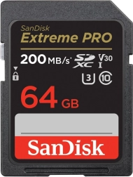 Card de memorie SanDisk Extreme Pro SDXC 64 GB UHS-I U3 V30 200/90 MB/s