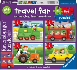 Ravensburger Primul meu puzzle: Mijloace de transport 4în1