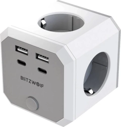 Cub de alimentare BlitzWolf 8v1 cu ieșiri USB și AC