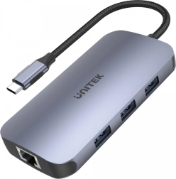 USB-C Hub 9v1 cu HDMI 2.0, RJ45, cititor SD și PD 100W
