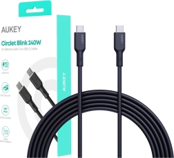 Cablu siliconic USB-C - USB-C 1m 240W PD de la AUKEY