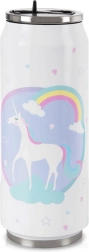Termos din oțel în formă de doză 500 ml cu motiv unicorn Orion