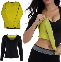 Tricou fitness din neopren pentru femei, cu mânecă lungă – XL