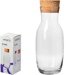 Carafă cu dop din plută naturală Pure 1 l Krosno