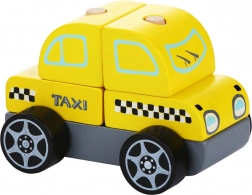 Puzzle de taxi din lemn cu 5 piese