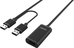 Cablu prelungitor USB 2.0 activ 20 m UNITEK Y-279 negru