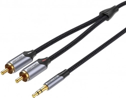 Cablu audio 2xRCA la 3,5 mm Vention BCNBG 1,5 m (gri)