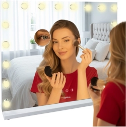 Oglindă cosmetică LED SOULIMA 80 × 62 cm cu reglarea luminozității și a culorii