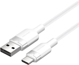 Cablu USB 2.0 USB‑A la USB‑C 3A 2 m alb Vention