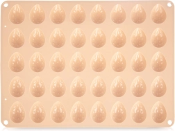 Formă din silicon pentru biscuiți și praline în formă de ou, bej 33,5 × 26 × 1,5 cm