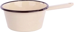 Ibric emailat Silesia 0,6 l crem cu cioc 14 cm