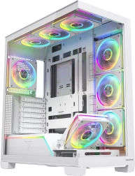 Carcasă PC MODECOM Volcano Stellar Plus ARGB, midi tower, albă
