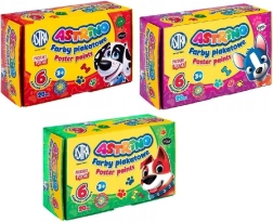 Vopsele școlare pentru postere 6 culori 20 ml ASTRINO ASTRA