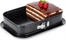 Formă de copt dreptunghiulară detașabilă cu suprafață granit 35 × 24 × 6,5 cm