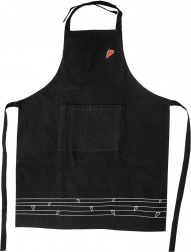 Șorț de bucătărie din bumbac cu inimă, negru