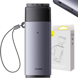 Cititor de carduri de memorie USB pentru SD și TF – Baseus Lite, gri