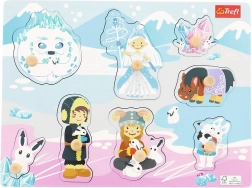 Puzzle din lemn mediu Castel Înghețat, 8 piese