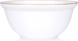 Bol ceramic 16 cm, 750 ml cu margine maro/aurie