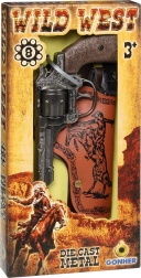Revolver cowboy din metal cu toc pentru 8 cartușe Gonher