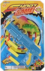 Pistolă cu gloanțe din spumă și dinozauri