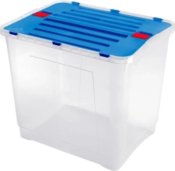 Heidrun cutie de depozitare Dragon 100 l, transparentă cu capac (mix de culori)
