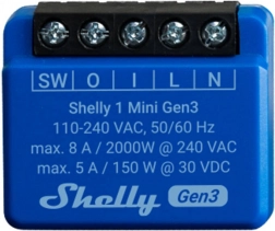 Controler Shelly 1 Mini Gen3 cu Wi‑Fi și Bluetooth