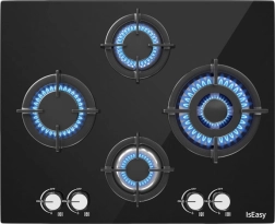 Plită pe gaz din sticlă Iseasy 60 cm cu 4 arzătoare