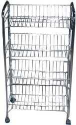 Cărucior de baie BRILLY cu 3 coșuri, crom, 46 × 28 × 60 cm
