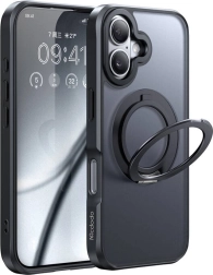 McDodo husă MagSafe cu suport pentru iPhone 16 Plus negru