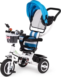 Tricicletă pentru copii cu acoperiș rotativ și roți durabile ECOTOYS