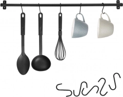 Reeling de bucătărie metalic negru RADKA 78,5 cm