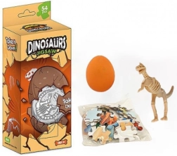 Puzzle 30 piese dinozaur și ou cu schelet