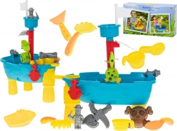 Masă de Joc cu Corabie de Pirați și Nisipar