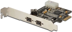 Controller FireWire 800 PCIe cu 2x porturi externe și 1x port intern, low profile