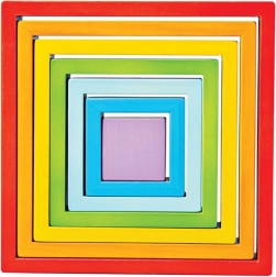 Pătrate din lemn stivuibile BIGJIGS BABY