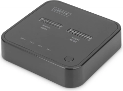 Stație de andocare duală pentru SSD M.2 NVMe cu clonare offline, USB‑C, negru