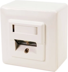 Priză încastrată/aparentă CAT5e 2xRJ45 ecranată