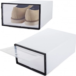 Organizator modular pentru pantofi cu clapetă transparentă