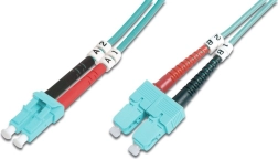 Patch cord optic LC–SC OM3 duplex 2 m LSOH