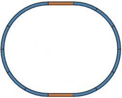 Set Piko șine A – oval de bază H0