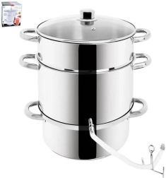 Oală storcător din inox 8 l cu aburitor
